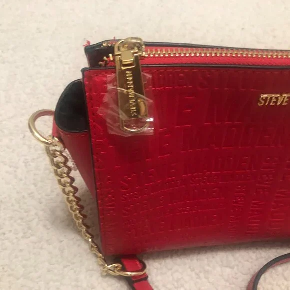 Steve Madden Red Crossbody Bag ,NEW no Tag - Picture 4 of 12